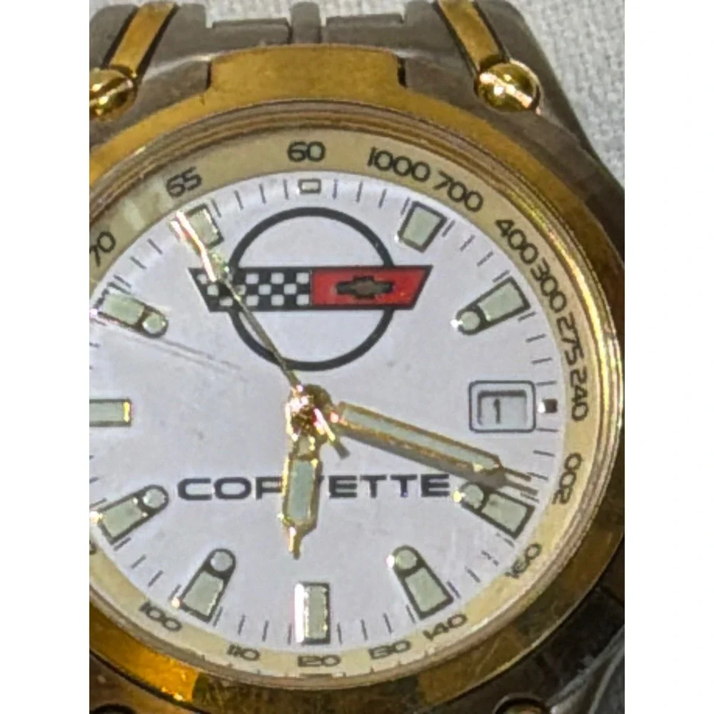Chevrolet Corvette Watch Official Licensed Product Two Tone Date TX0298-214